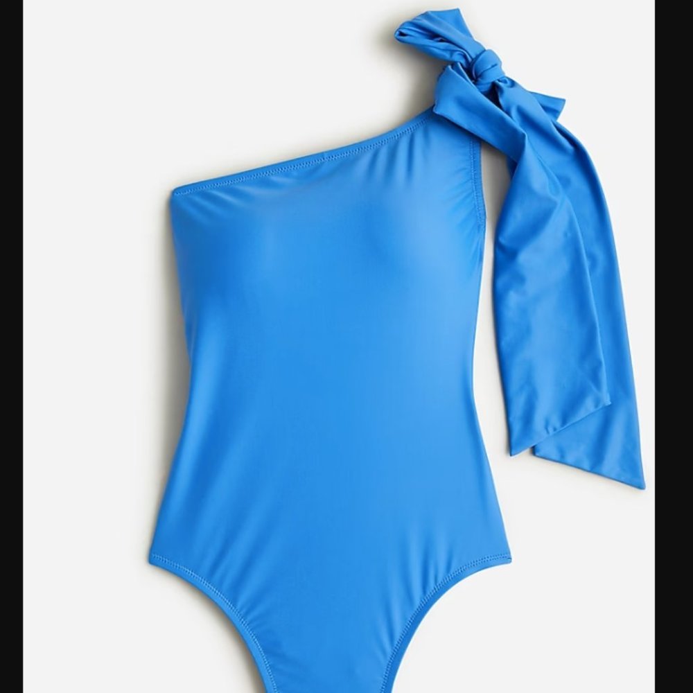 J.Crew bow shoulder swimsuit